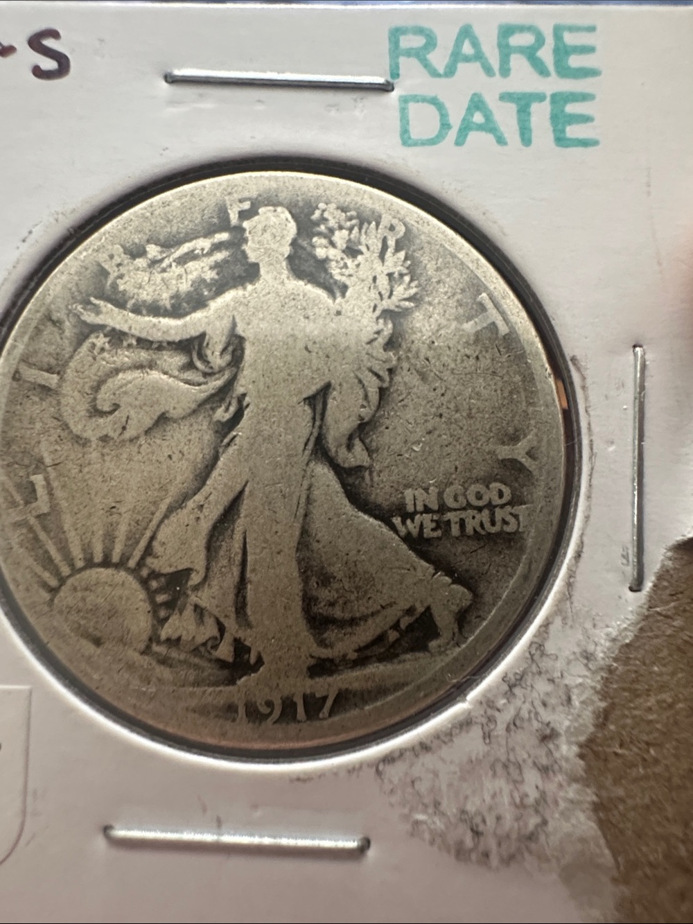 Silver half dollar 1917s